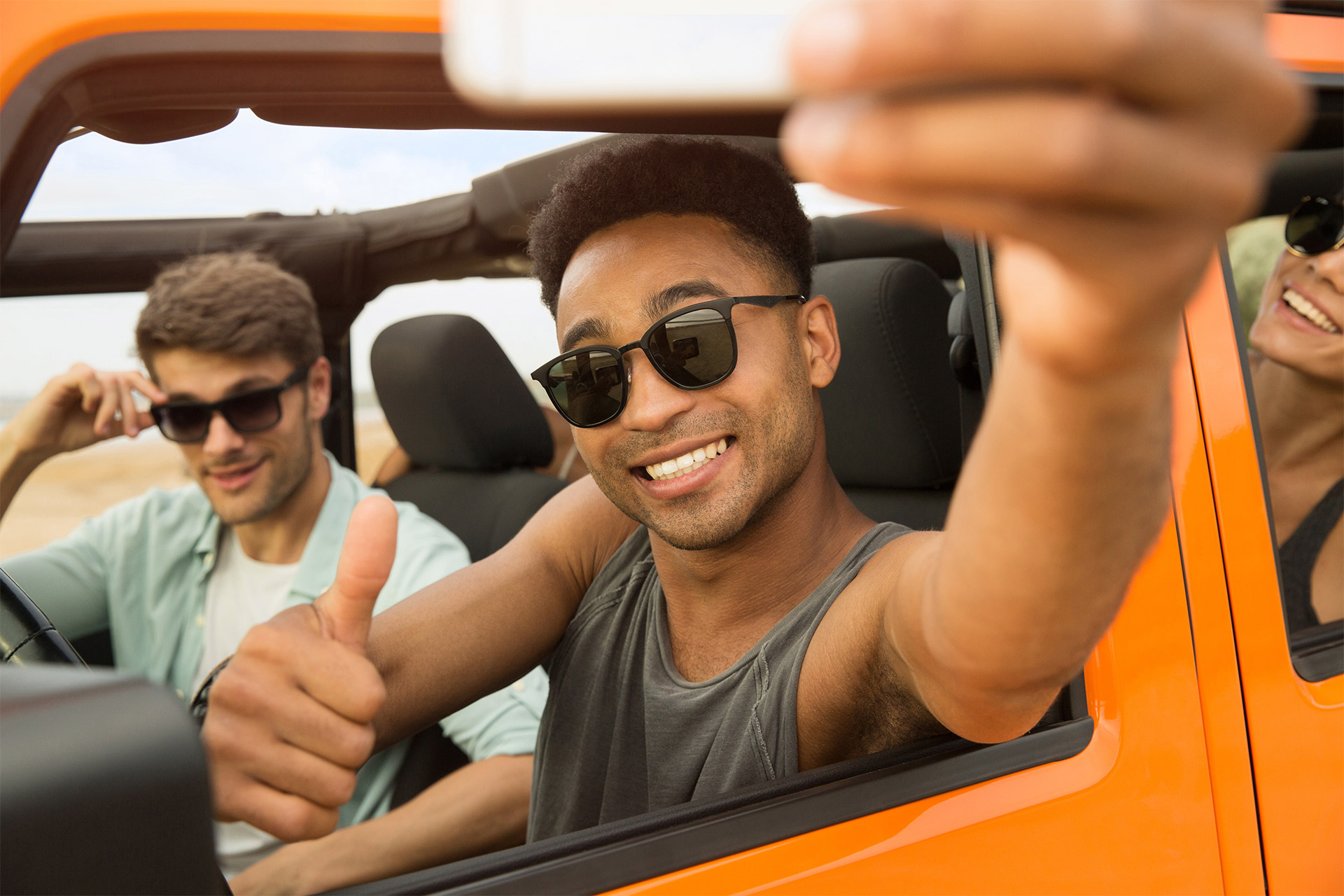 Taking people with you. Young people car.